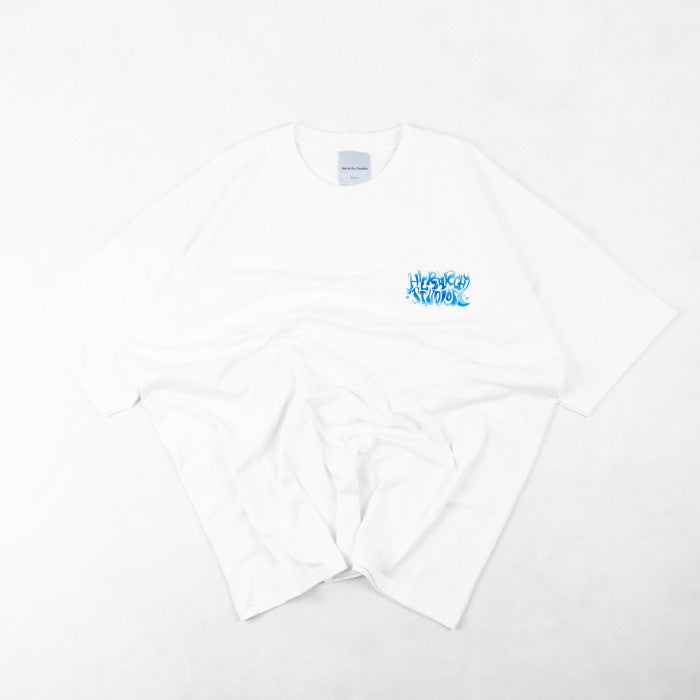 HIERARCHY STUDIOS New Error - White Street Wide Oversized T-Shirt